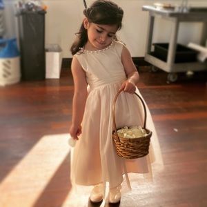 Antique Ivory elegant tulle dress.